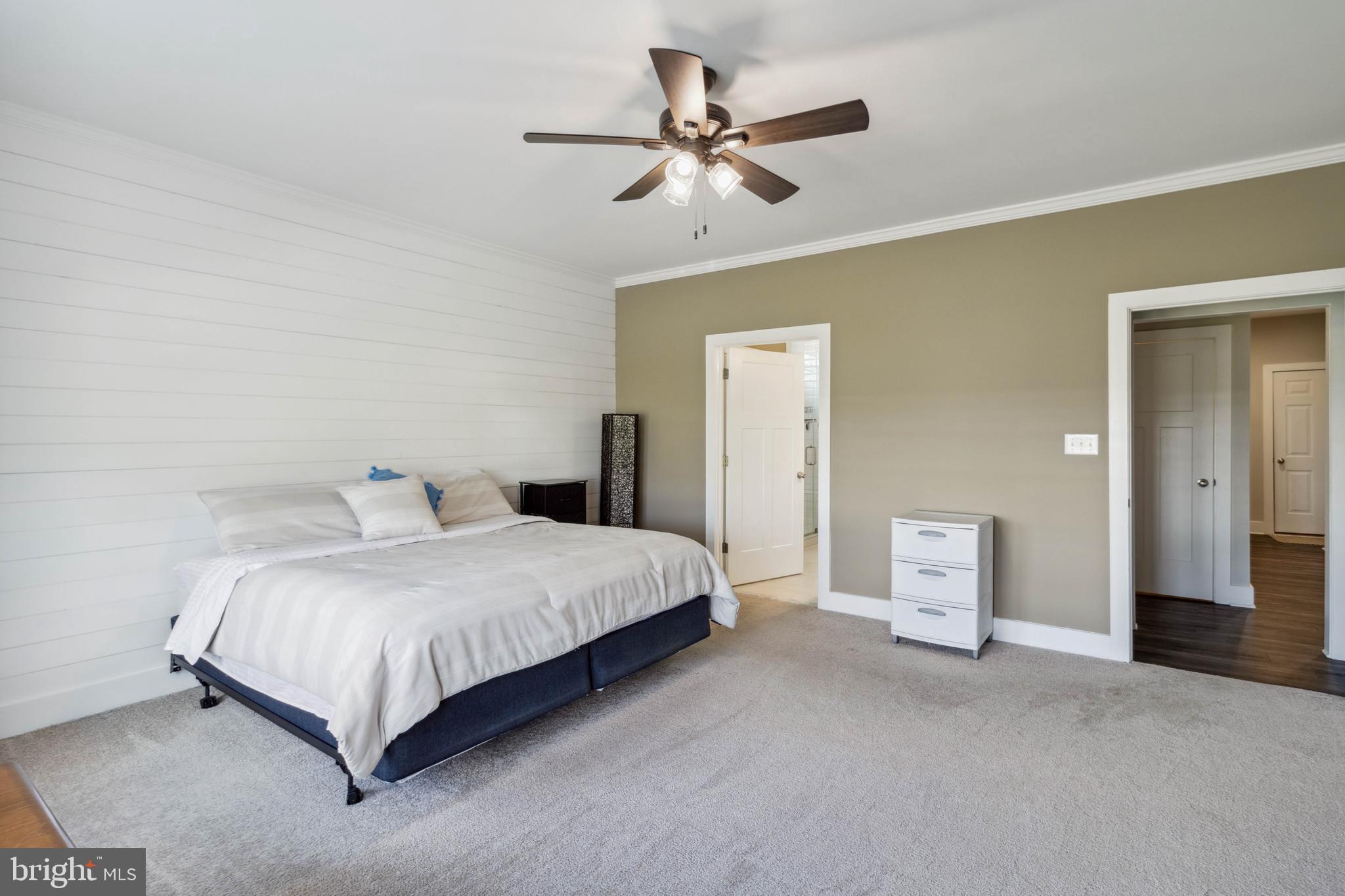 24019 Ingrams Drive Millsboro, DE 19966 - Photo 17 of 49 a bedroom with a bed and ceiling fan