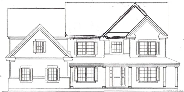 a view of a house with large windows