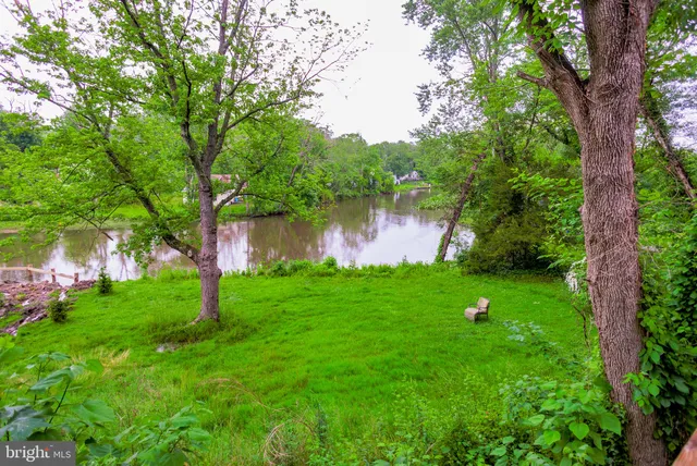 a view of a lake with houses