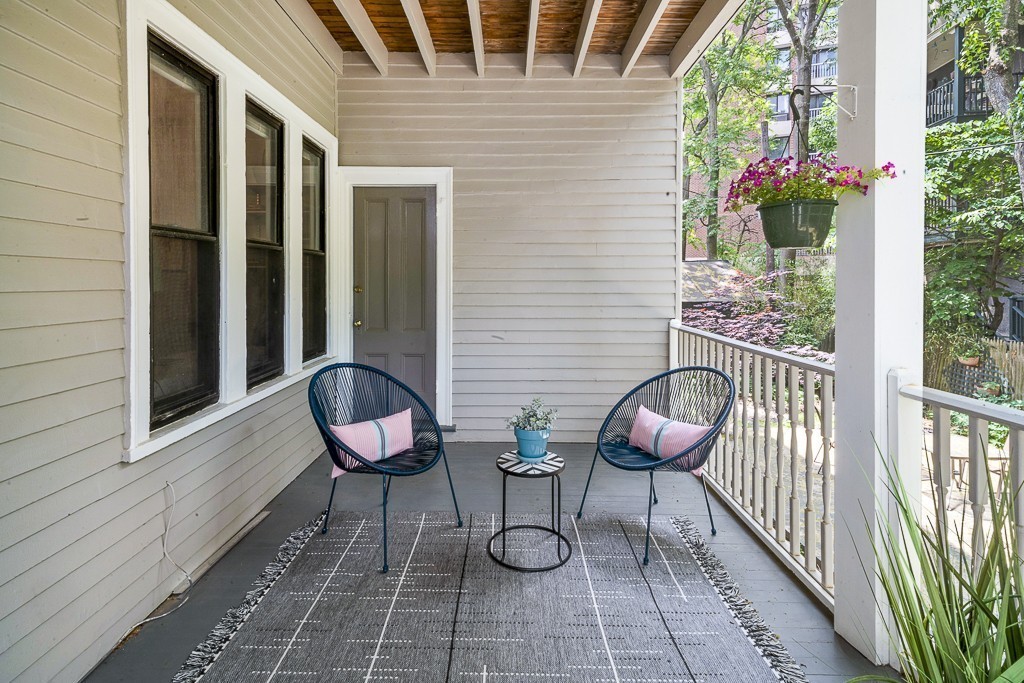 15 Trowbridge Street, Unit 3 Cambridge, MA 02138 - Photo 12 of 14 a view of balcony with chairs and potted plants
