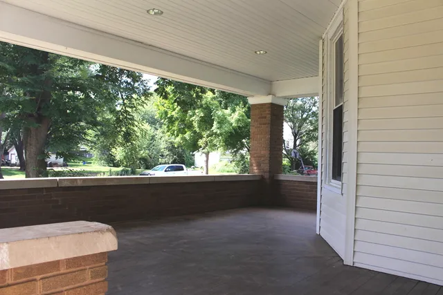 a view of a door and chair