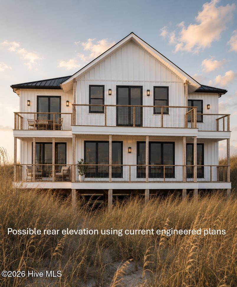 1108 New River Inlet Road North Topsail Beach, NC 28460 - Photo 8 of 9 Example of possible rear elevation if using current engineered plans