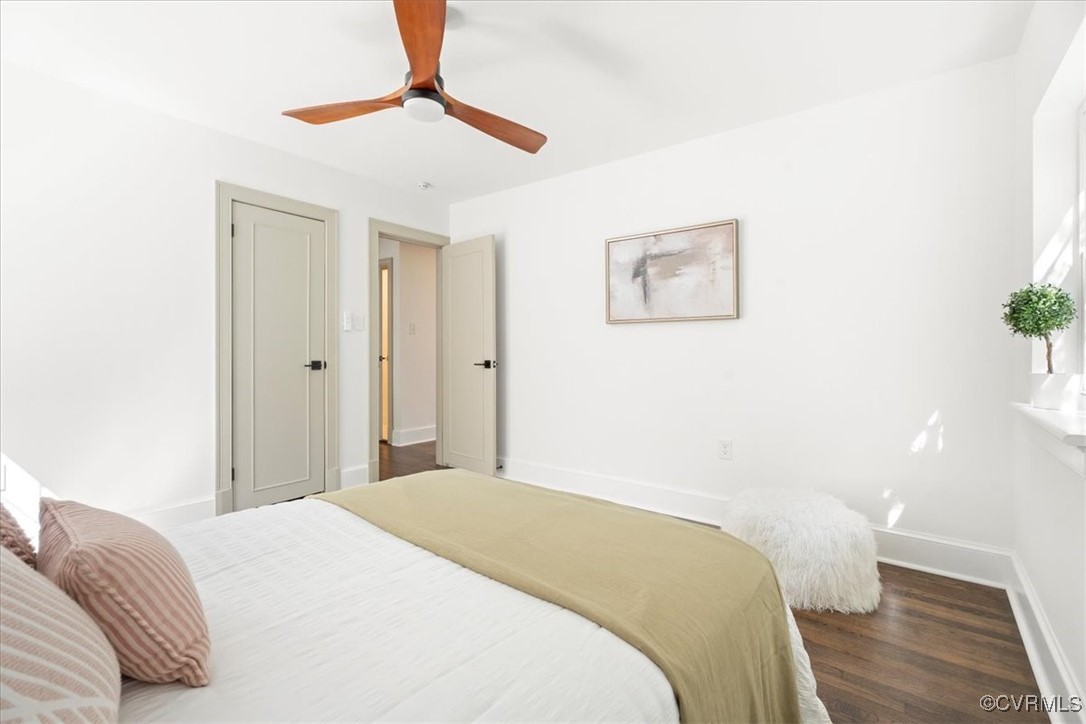 10308 Purcell Road Henrico, VA 23228 - Photo 17 of 36 Bedroom with wood finished floors, a ceiling fan,