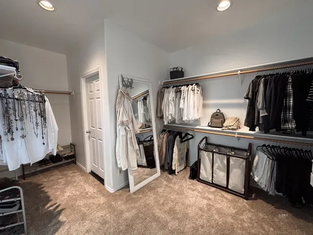 a view of a walk in closet