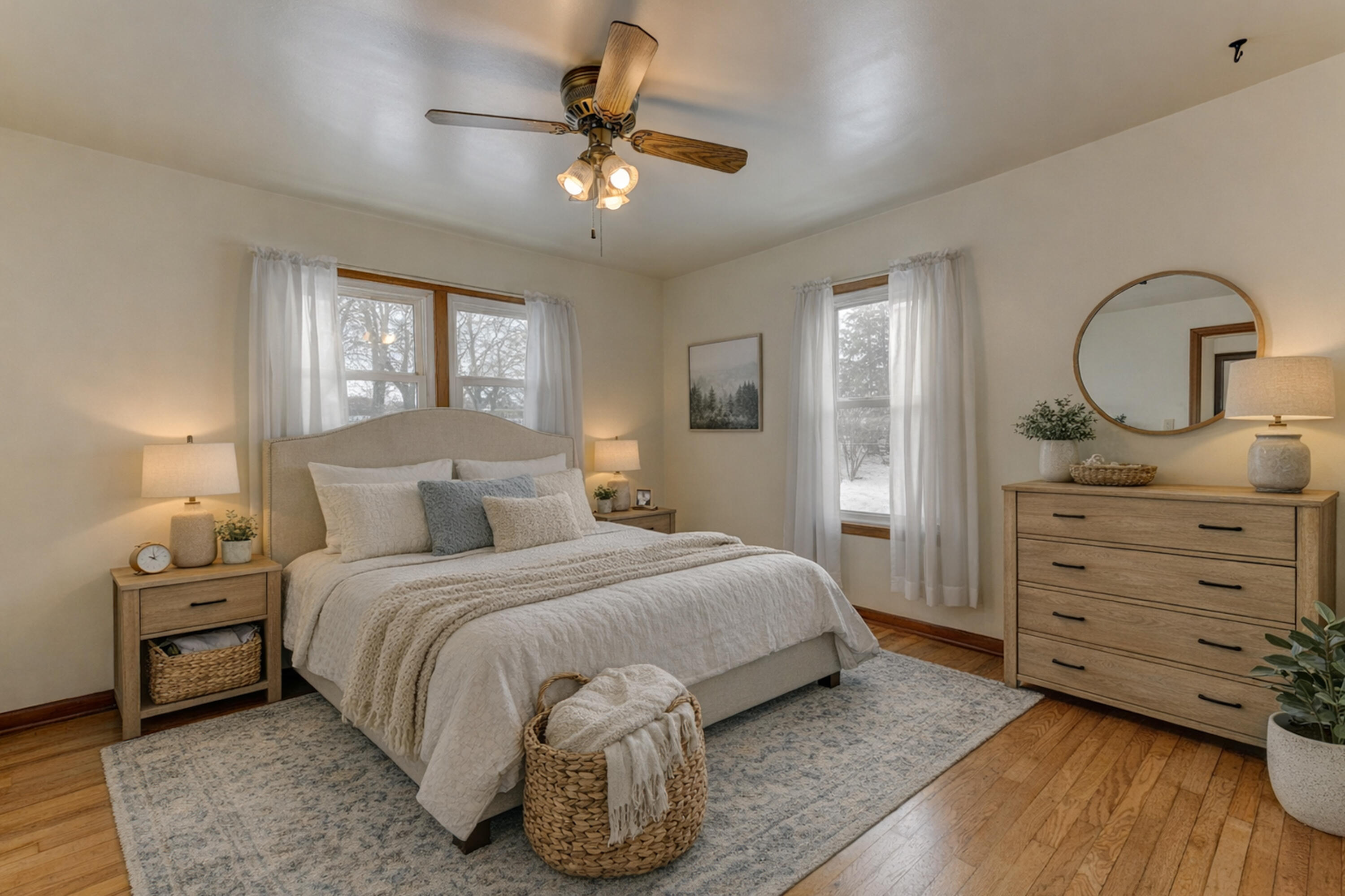 9046 Kleinman Road Highland, IN 46322 - Photo 15 of 20 a bedroom with a bed and a chandelier