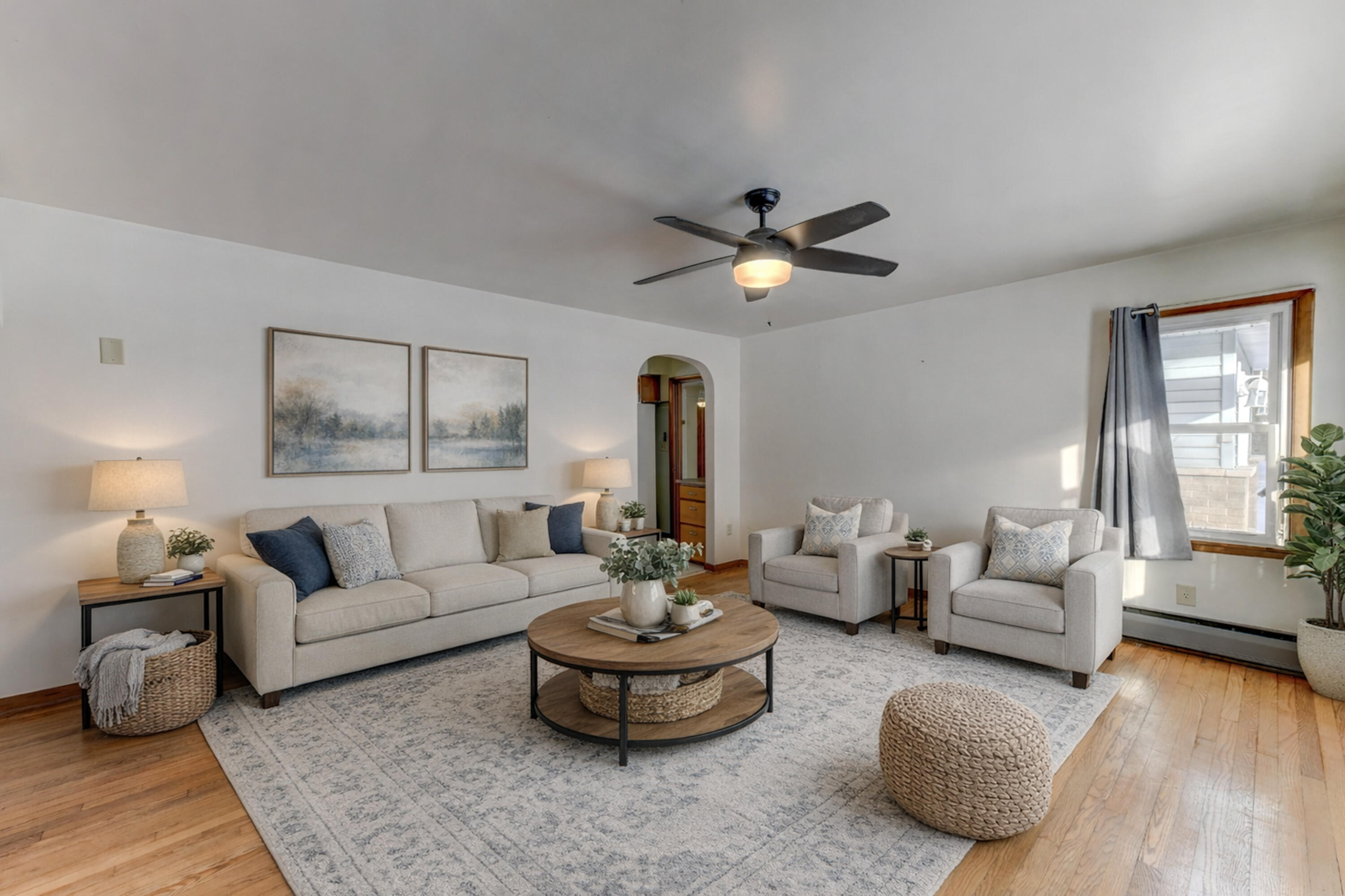 9046 Kleinman Road Highland, IN 46322 - Photo 2 of 20 a living room with furniture and a large window
