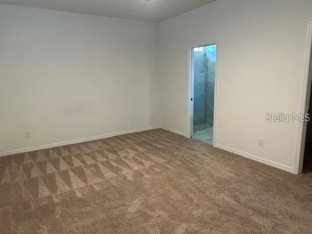 an empty room with an entryway