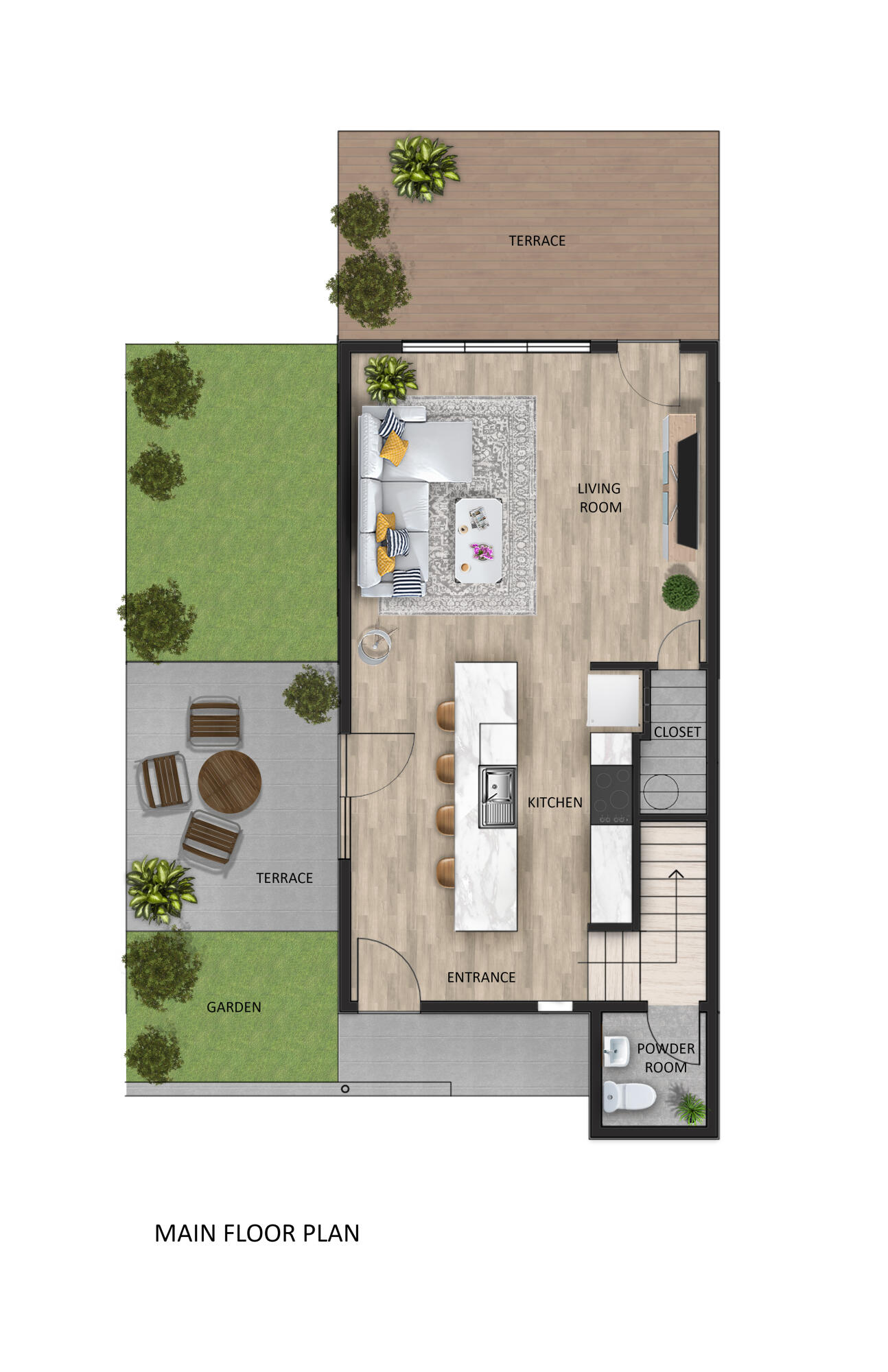 154 Atomic Ridge, Unit 3 Chattanooga, TN 37412 - Photo 6 of 37 Atomic Ridge - Main Floor Plan