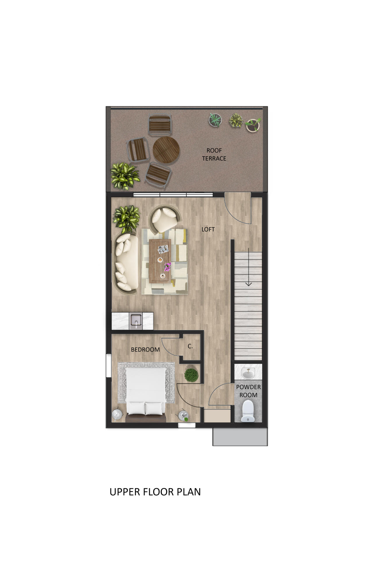 154 Atomic Ridge, Unit 3 Chattanooga, TN 37412 - Photo 8 of 37 Atomic Ridge - Upper Floor Plan