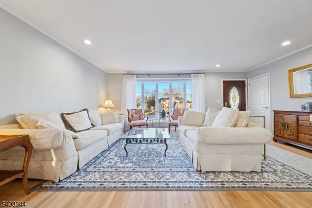 a living room with furniture and a couch