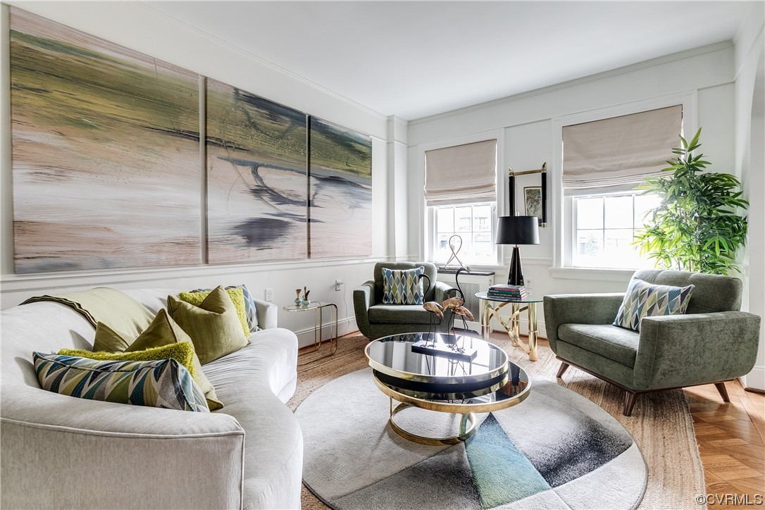 5621 Cary Street Road, Unit U206 Richmond, VA 23226 - Photo 9 of 34 a living room with furniture and a large window
