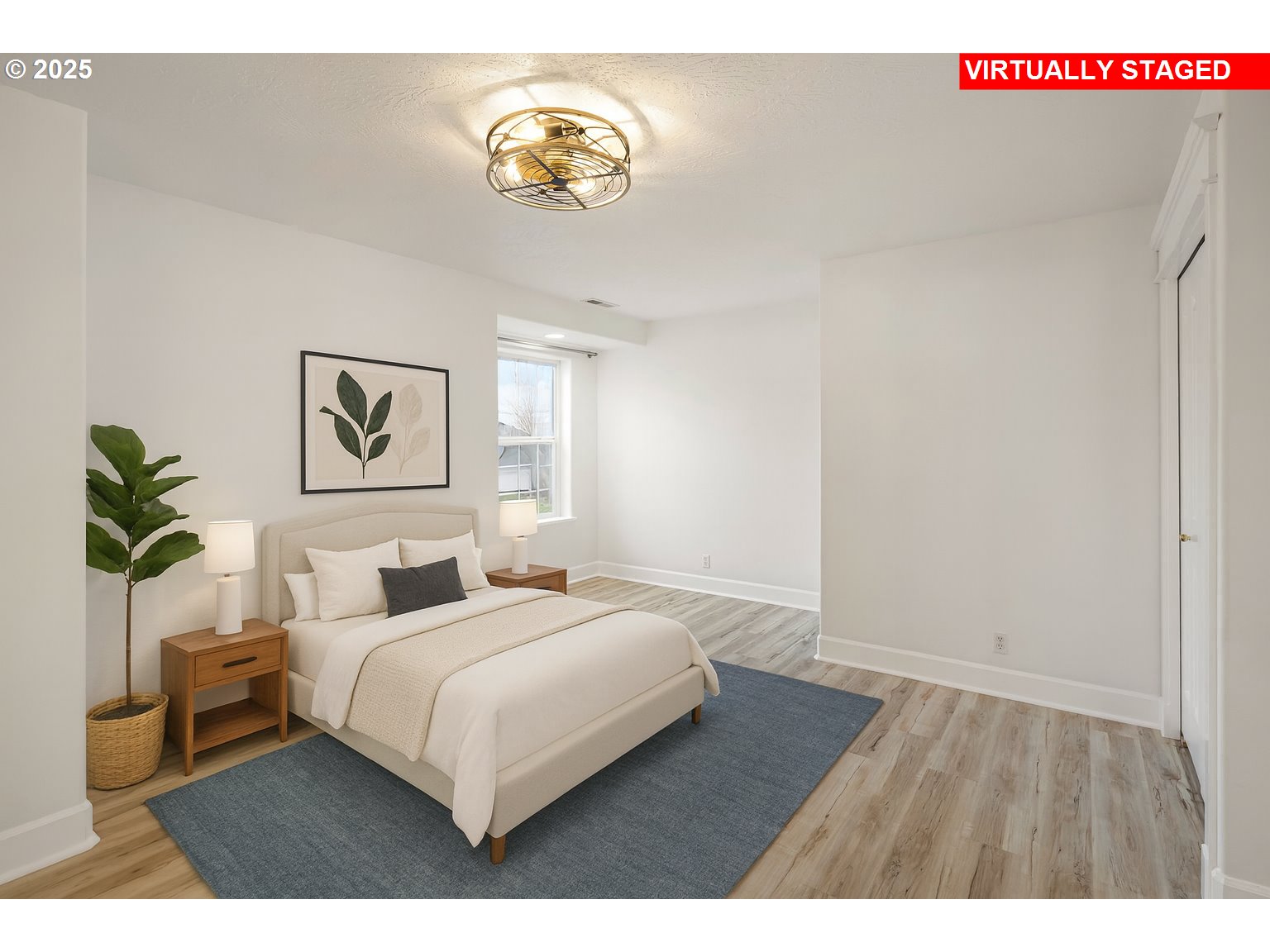 6808 Moses Pass Springfield, OR 97478 - Photo 22 of 37 a bedroom with a bed and painting on the wall