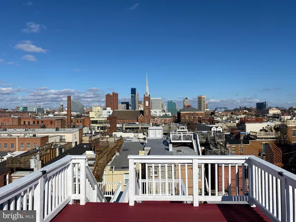 a view of city from balcony