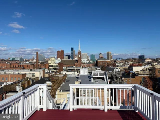 a view of city from balcony