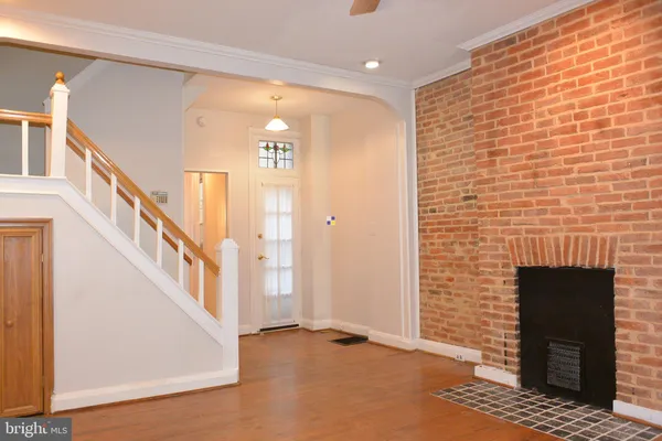 a view of an entryway with staircase