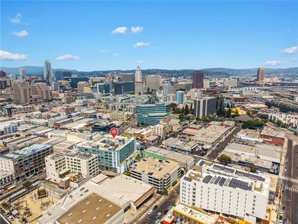 an aerial view of a city