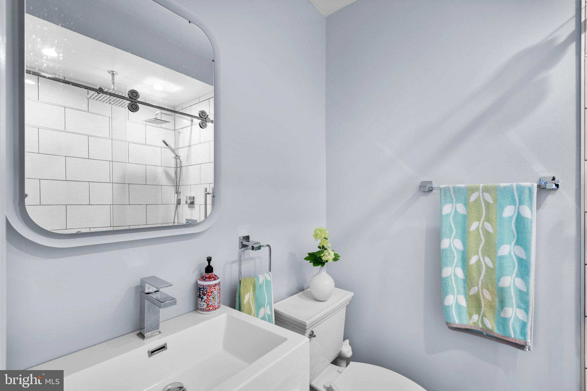 1658 West Virginia Avenue Northeast, Unit 101 Washington, DC 20002 - Photo 19 of 29 a bathroom with a sink mirror and toilet