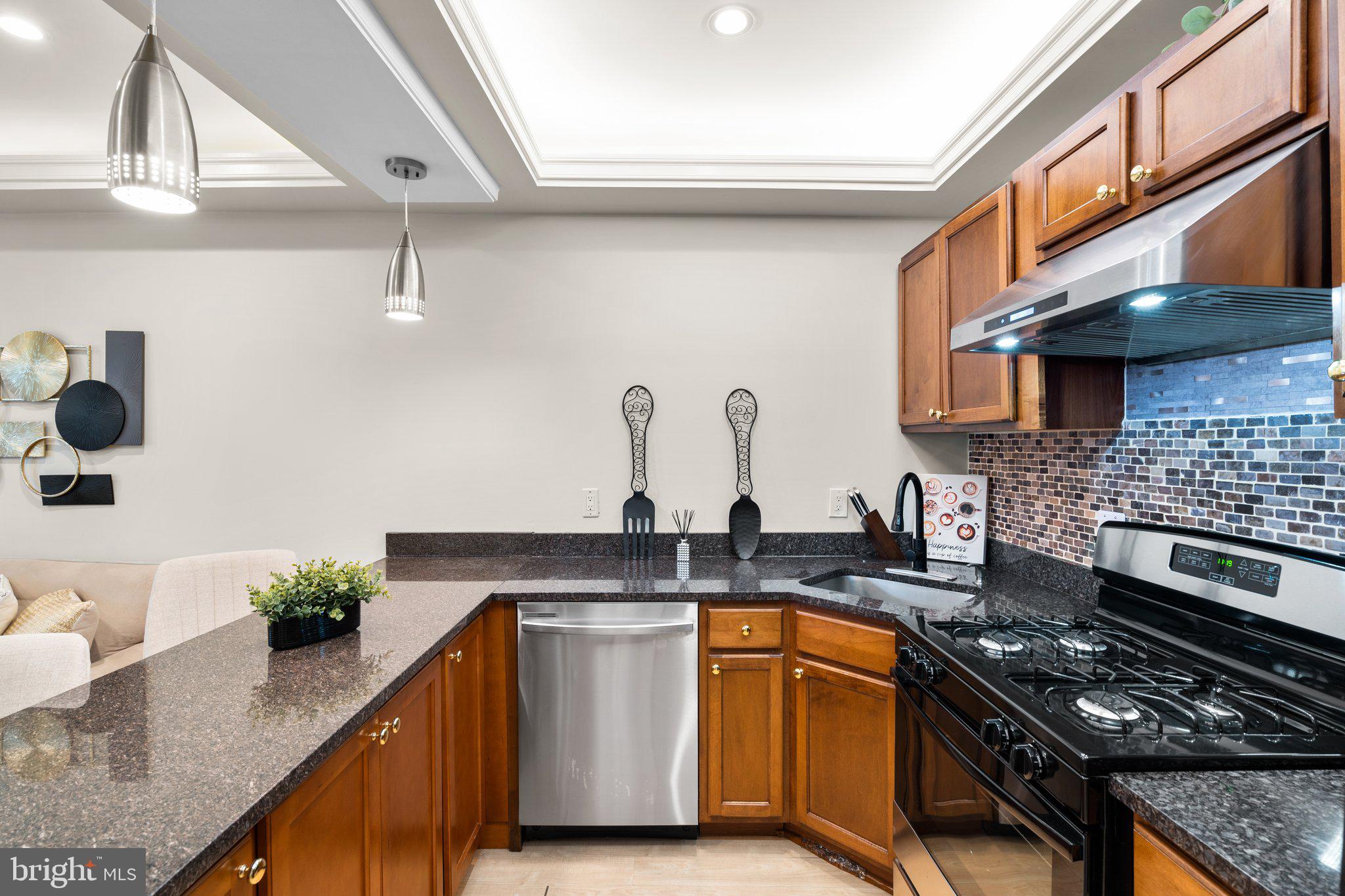 1658 West Virginia Avenue Northeast, Unit 101 Washington, DC 20002 - Photo 7 of 29 a kitchen with stainless steel appliances granite countertop a sink stove and cabinets