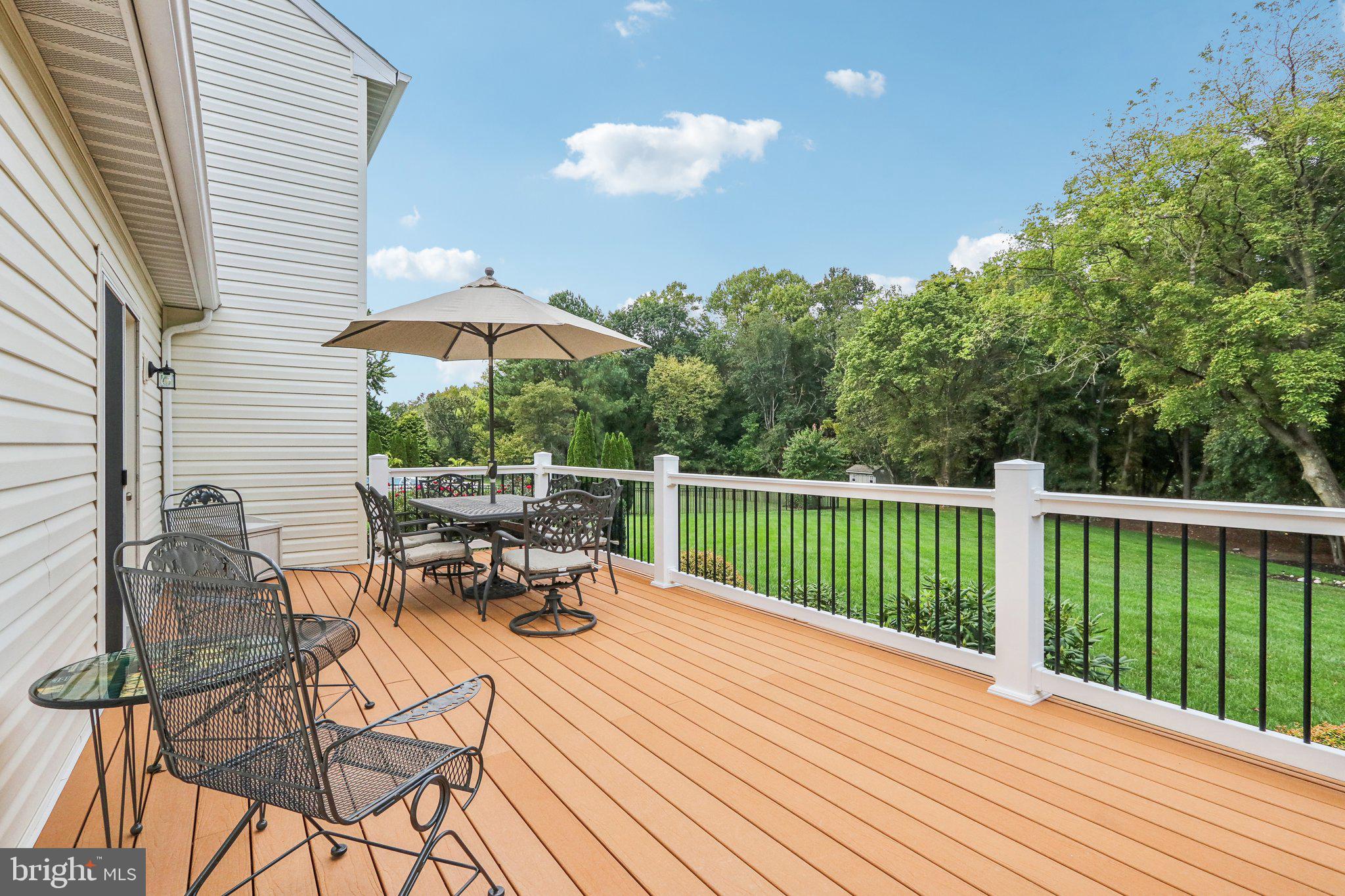 23 Abington Road Mount Laurel, NJ 08054 - Photo 56 of 75 Maintenance free deck overlooks sprawling yard