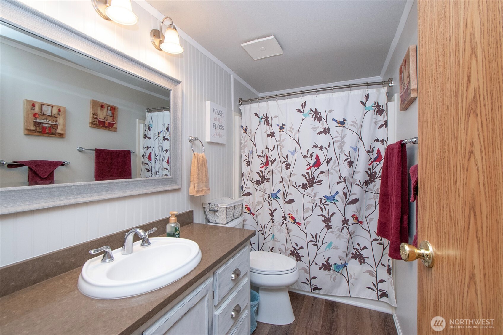 141 Lavender Ridge Lane Sequim, WA 98382 - Photo 27 of 40 a bathroom with a sink toilet and shower