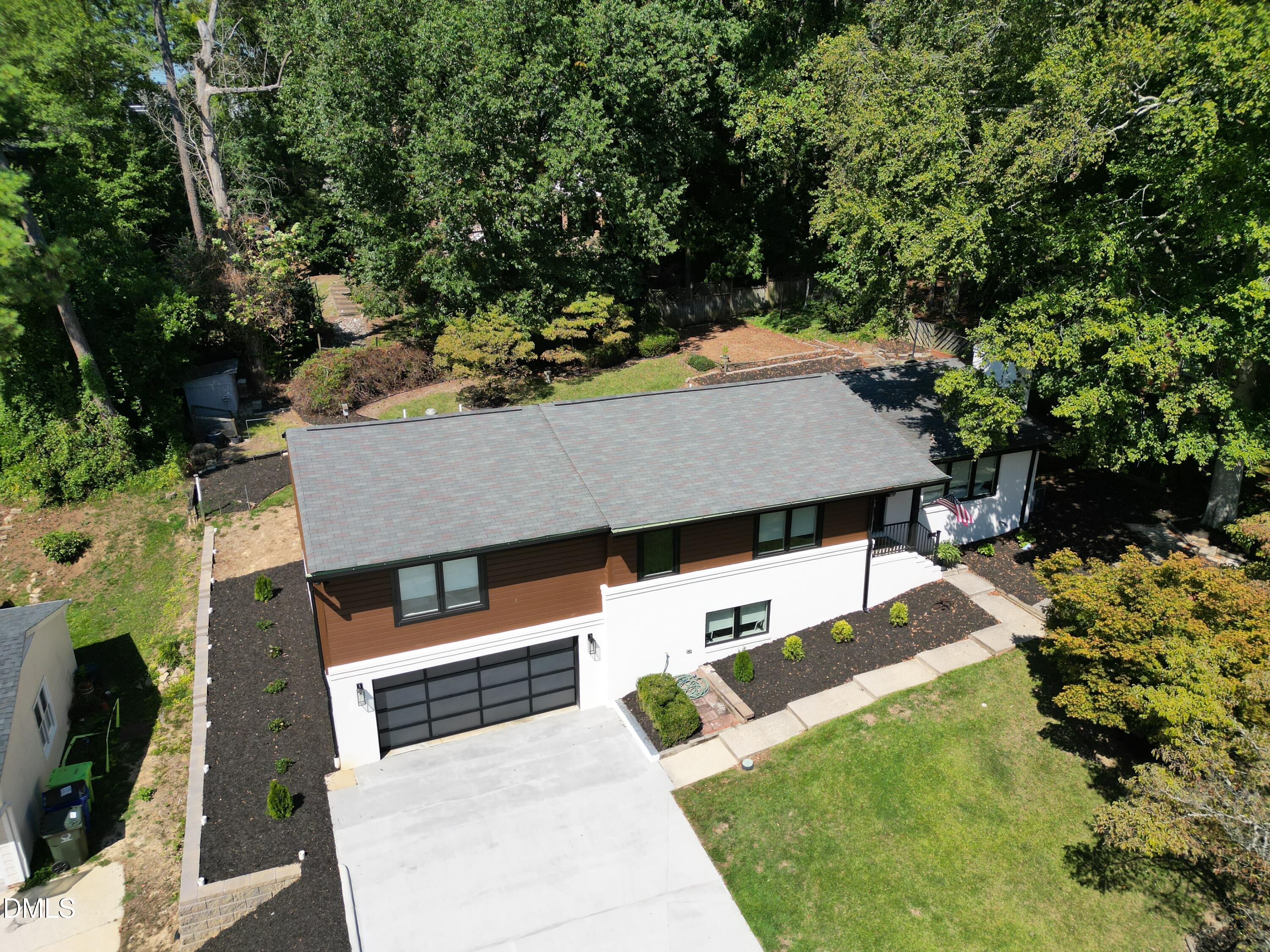 3513 Brook Drive Raleigh, NC 27609 - Photo 59 of 61 an aerial view of a house with a yard