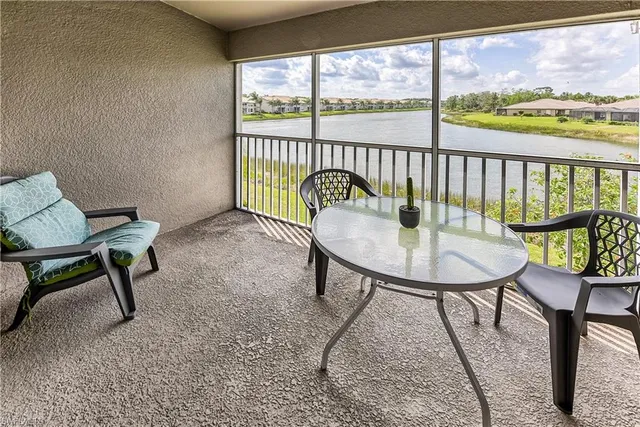 a view of a chairs in a balcony