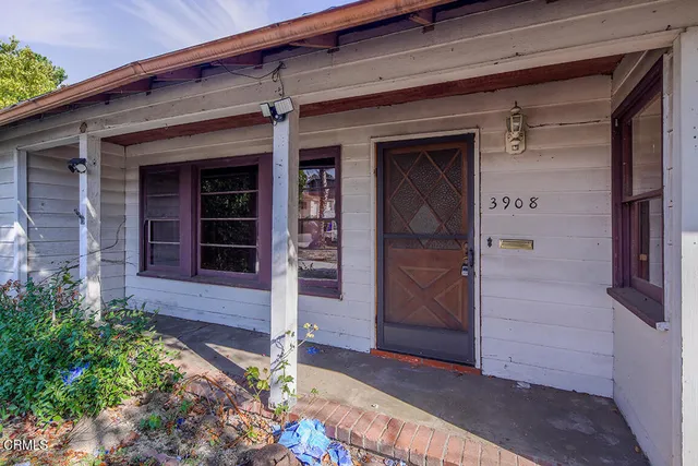 front view of the door of the house