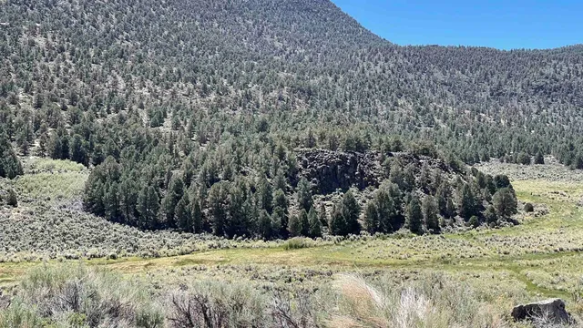 a view of a large mountain