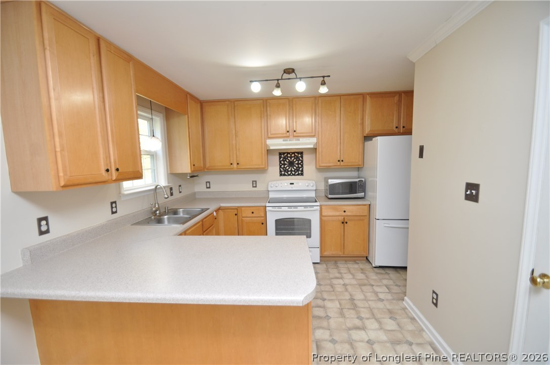 1404 Woodline Drive Raleigh, NC 27603 - Photo 12 of 35 a kitchen with a refrigerator a sink and dishwasher