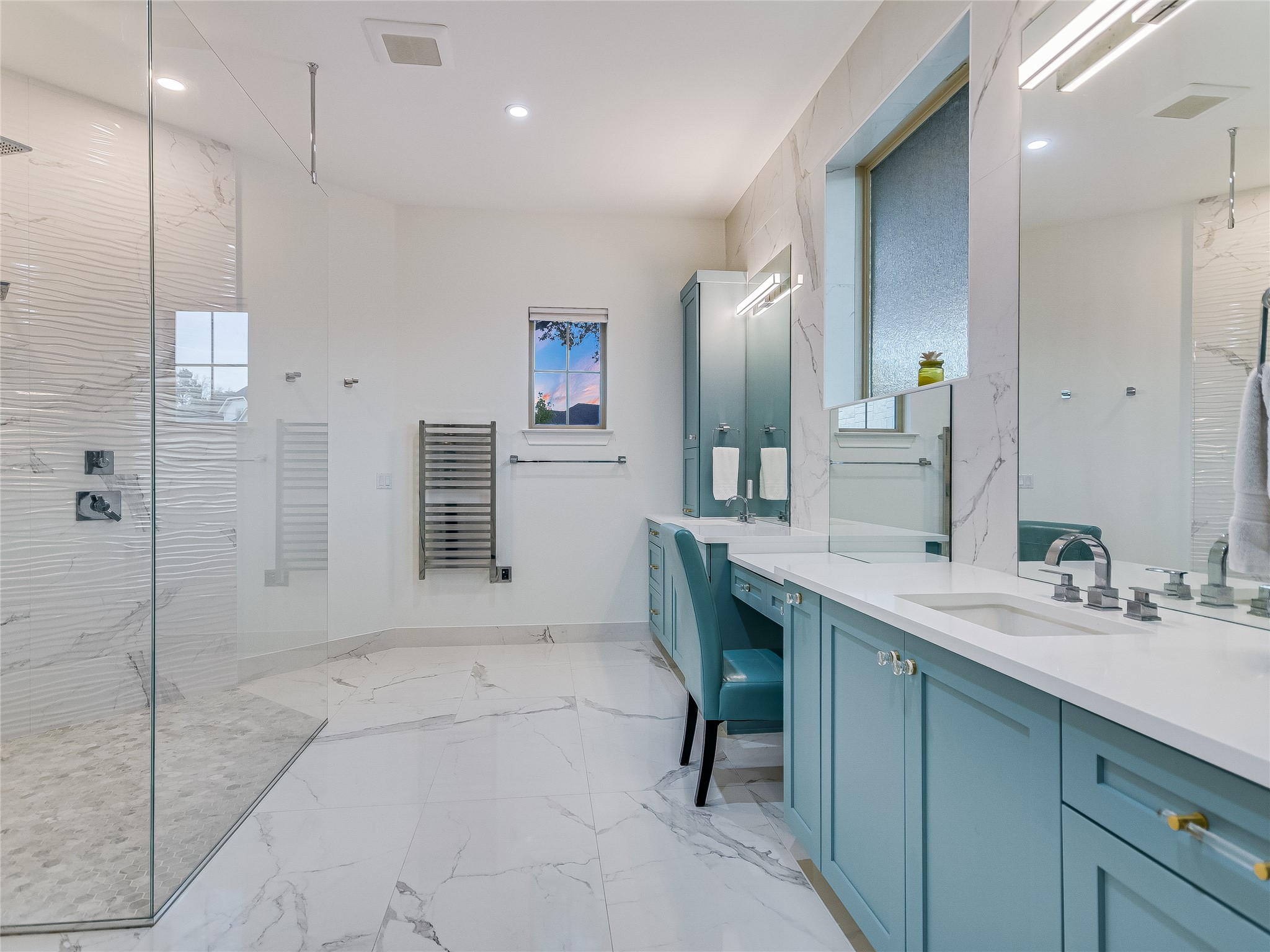 2625 Arion Circle Austin, TX 78730 - Photo 14 of 29 a spacious bathroom with a sink a mirror and a shower