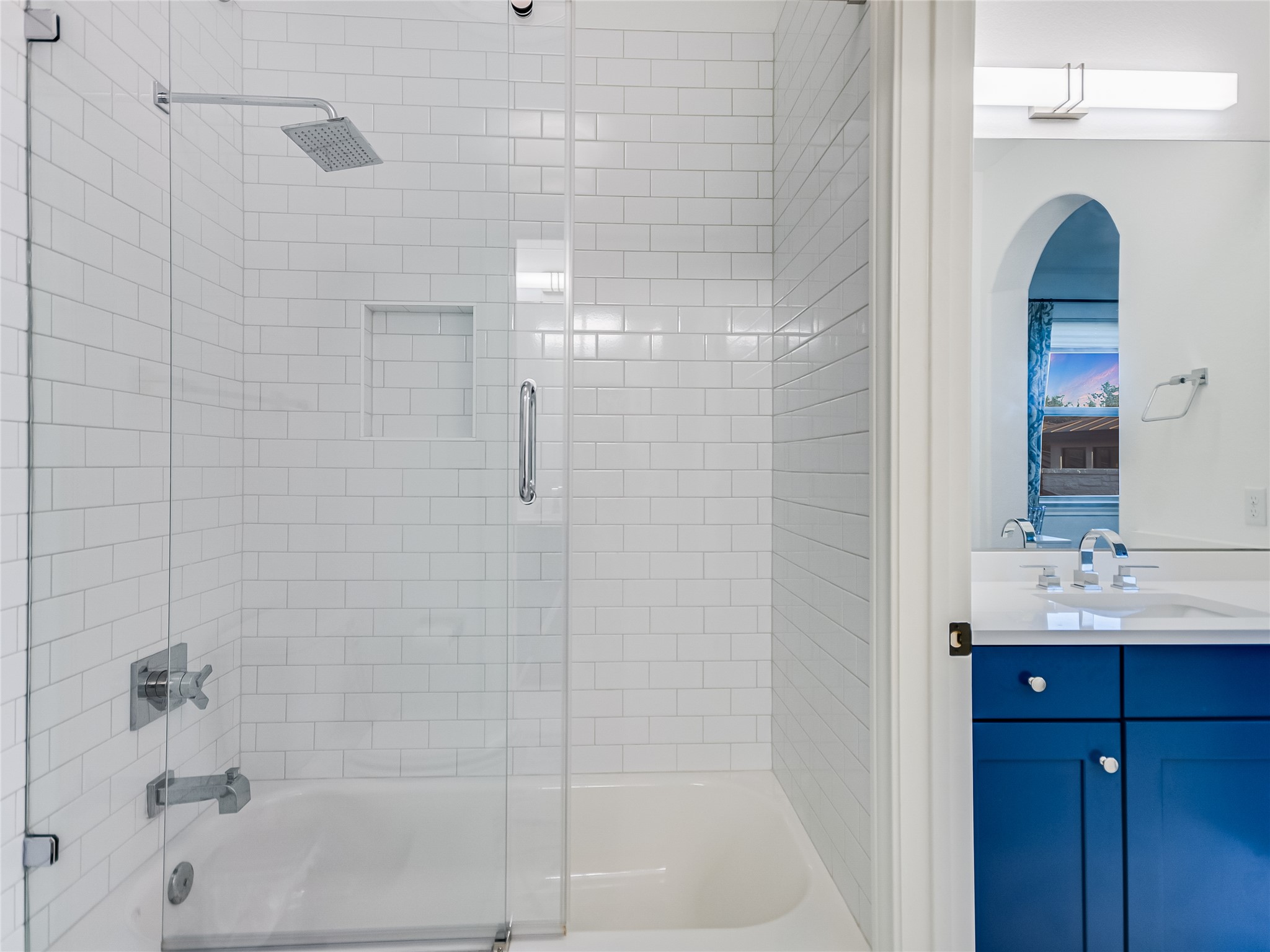 2625 Arion Circle Austin, TX 78730 - Photo 23 of 29 a bathroom with a shower and a sink