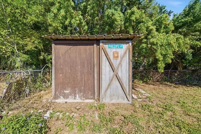 a view of wooden fence