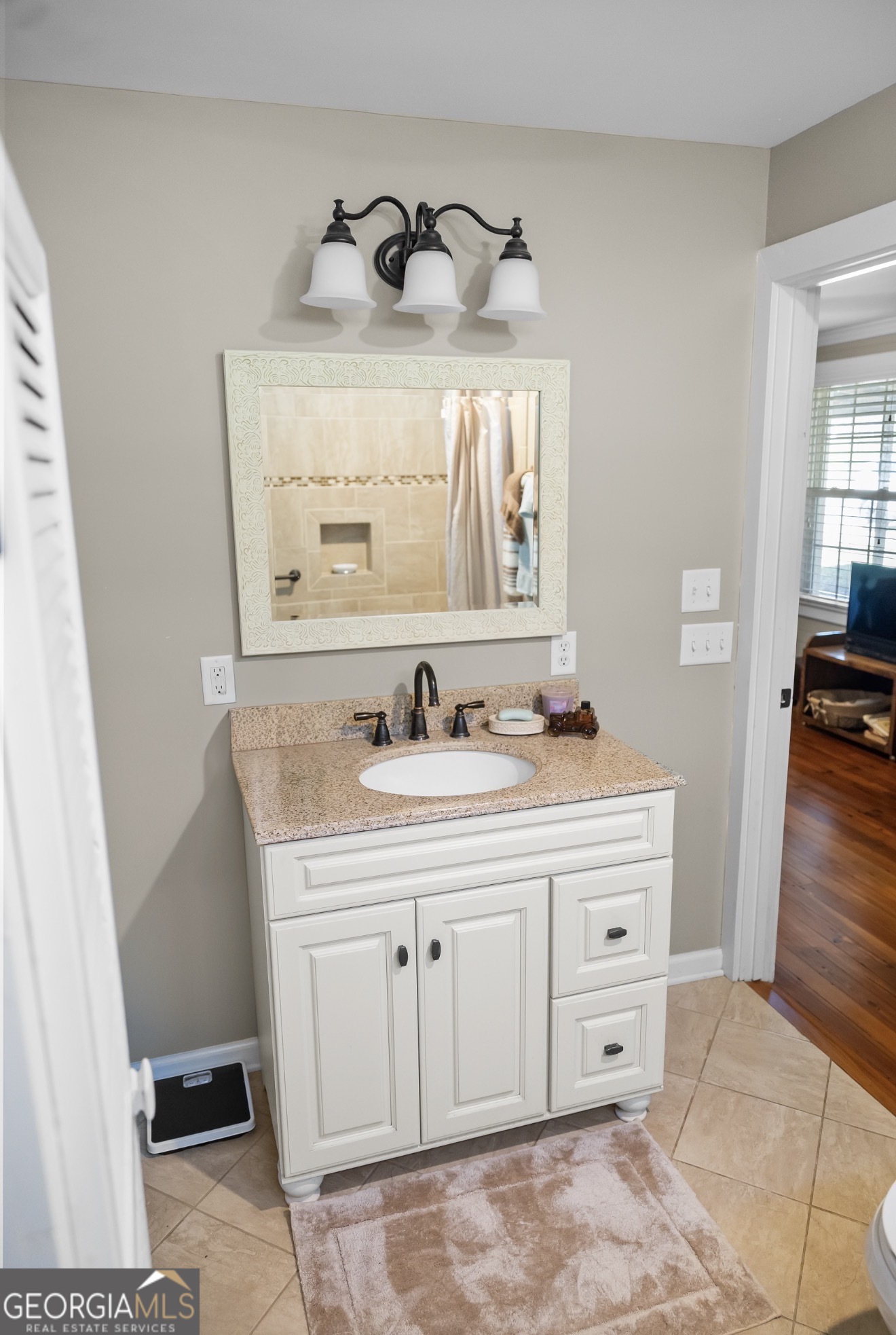 17332 Old River Road North Statesboro, GA 30461 - Photo 14 of 26 a bathroom with a sink and a mirror
