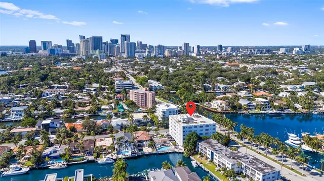 an aerial view of a city