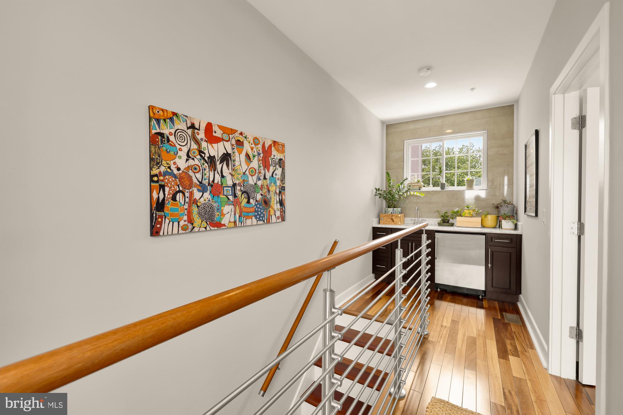 3602 16th Street Northwest, Unit 4 Washington, DC 20010 - Photo 26 of 50 Sunny hallway with upstairs fridge and sink