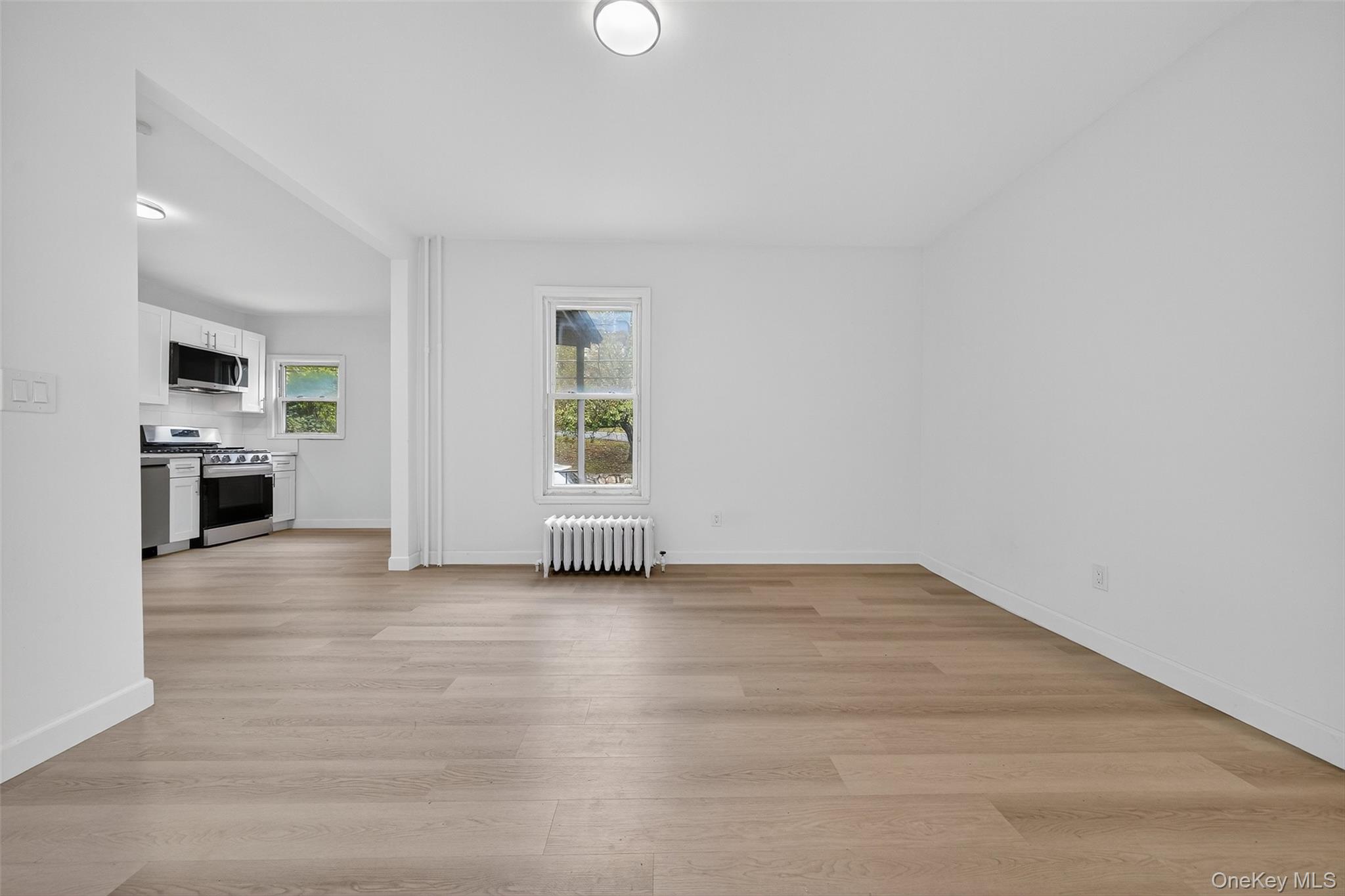 23 Ann Street, Unit 1 Ossining, NY 10562 - Photo 20 of 30 a view of empty room with wooden floor and fireplace