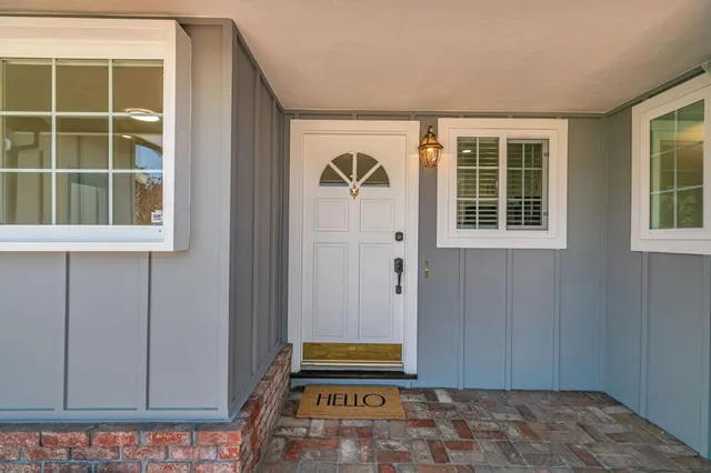a view of front door of house