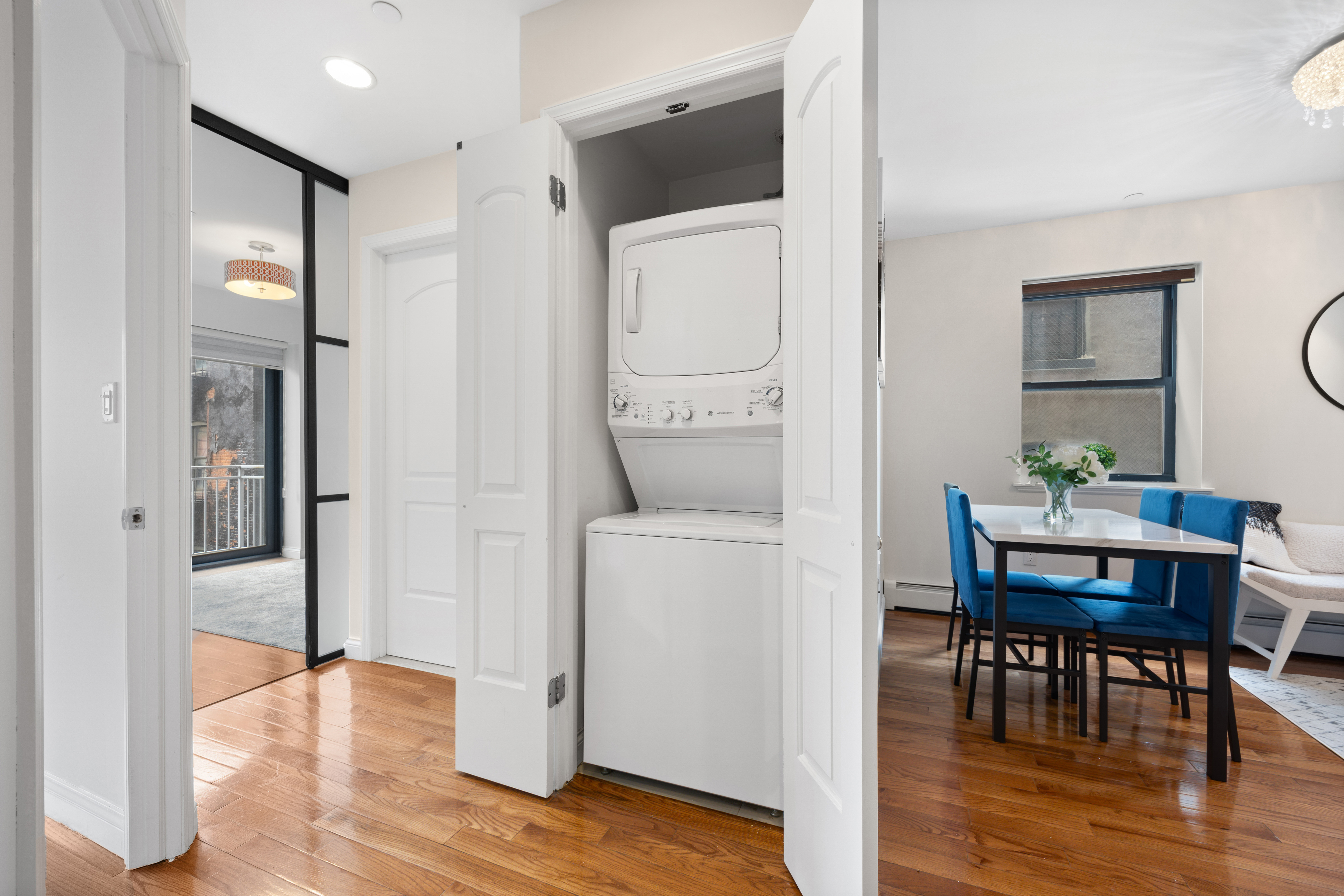 Undisclosed Address Manhattan, NY 10032 - Photo 13 of 19 a view of kitchen with furniture and wooden floor