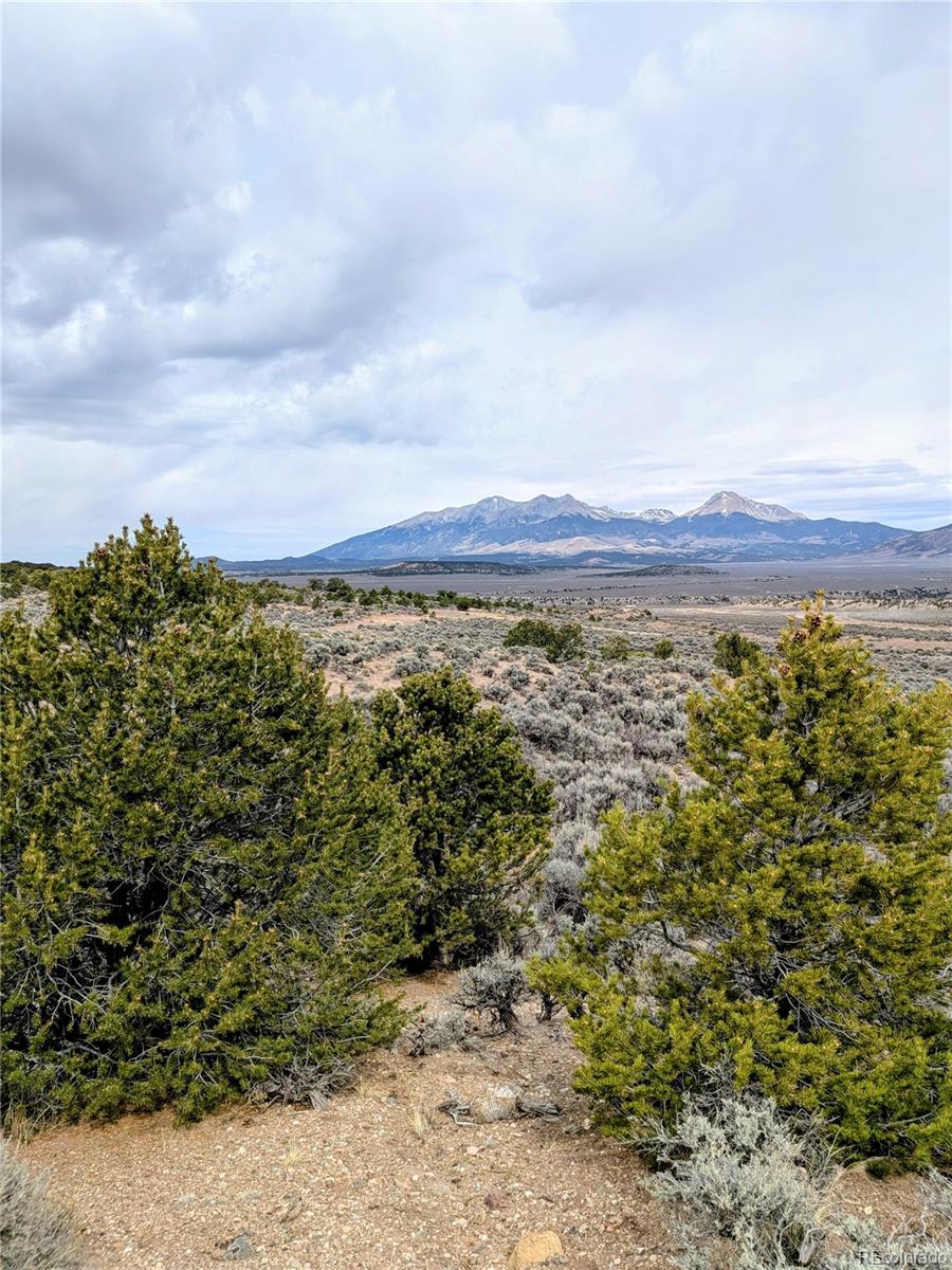 a view of an outdoor space and a mountain view
