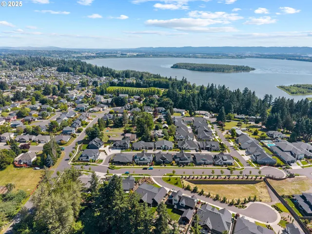 an aerial view of multiple house