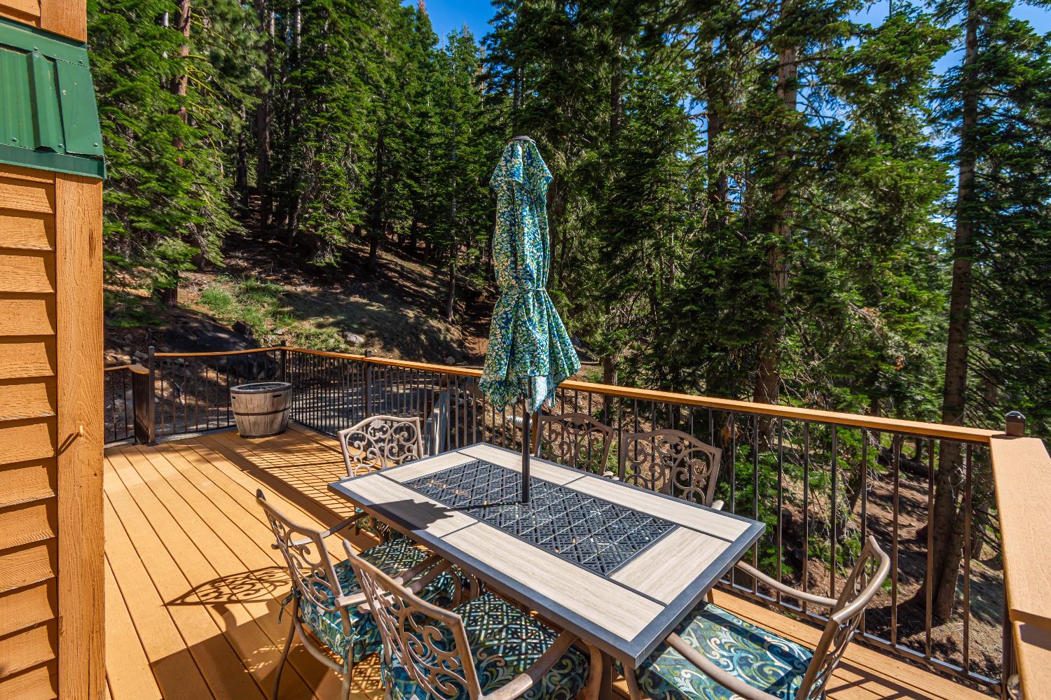1070 Mountain View Road Arnold, CA 95223 - Photo 53 of 99 a view of balcony with wooden floor and outdoor seating