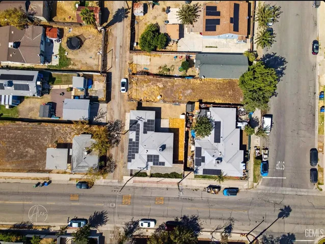 an aerial view of multiple houses