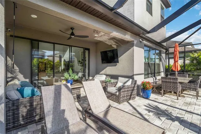 an aerial view of multiple houses