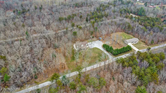 a bird view of a garden