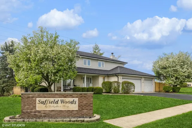 a view of a street with a building in the background