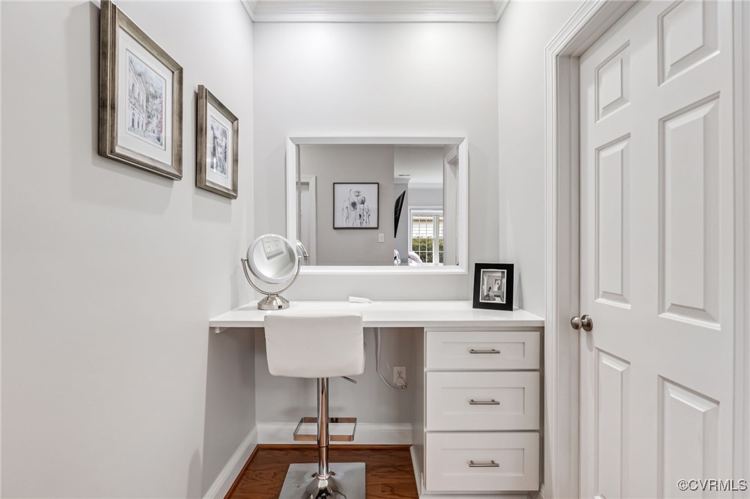 5060 Park Commons Loop Glen Allen, VA 23059 - Photo 22 of 38 Home office with dark wood-style floors, baseboard