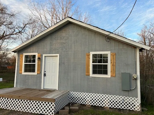 a front view of a house
