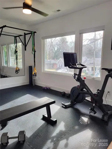 a room with furniture and a window