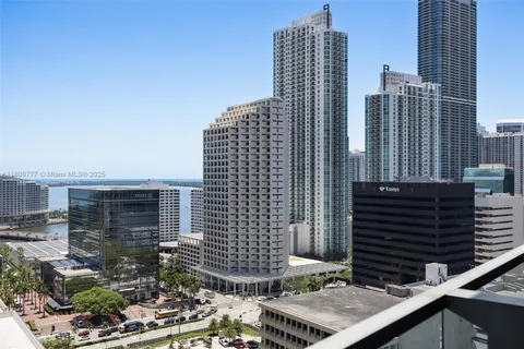 a view of a city with tall buildings