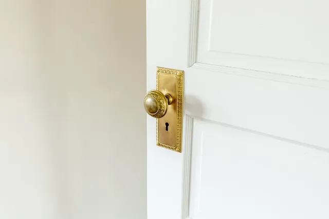 a bathroom with a mirror